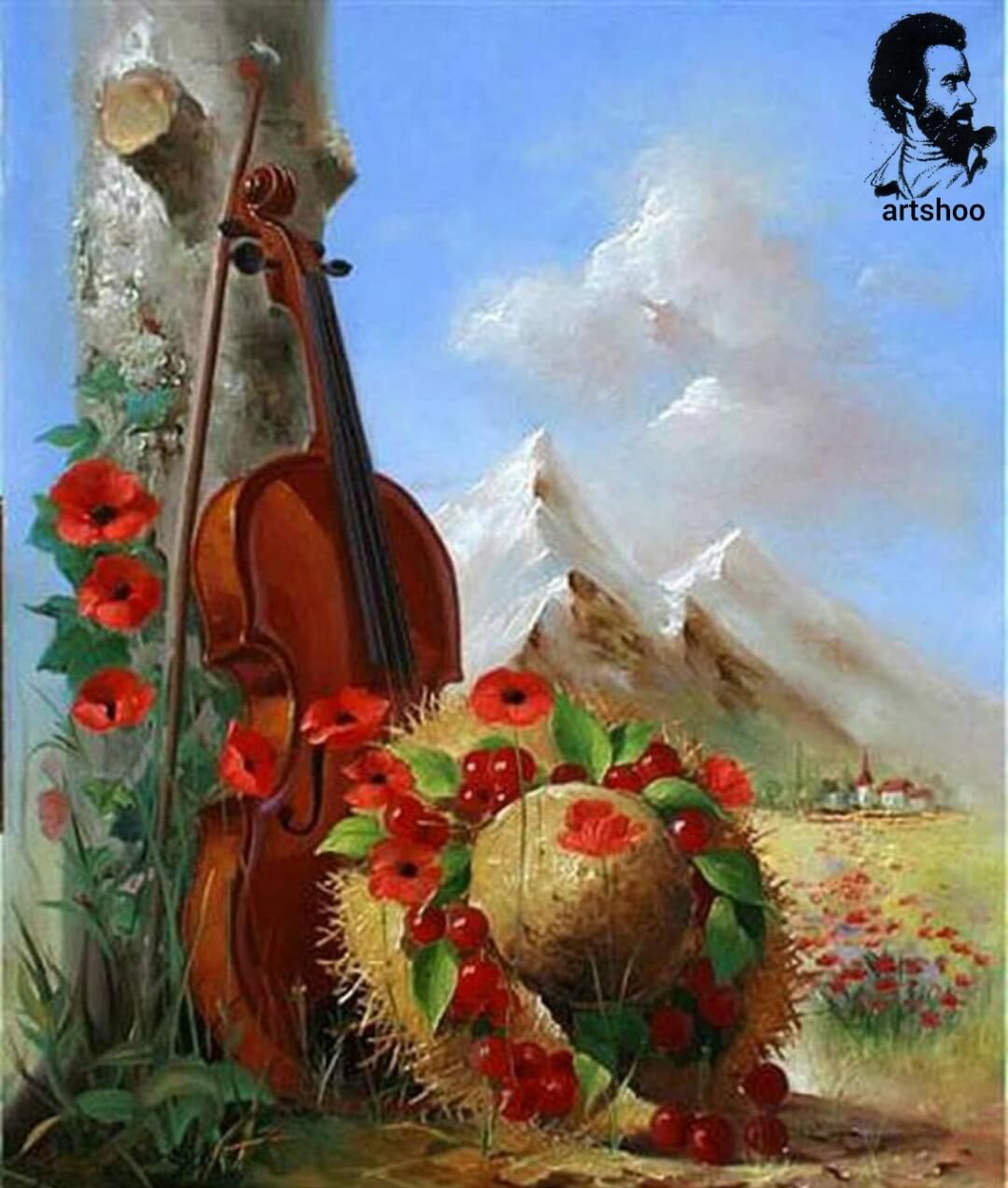 آموزش نقاشی رنگ روغن